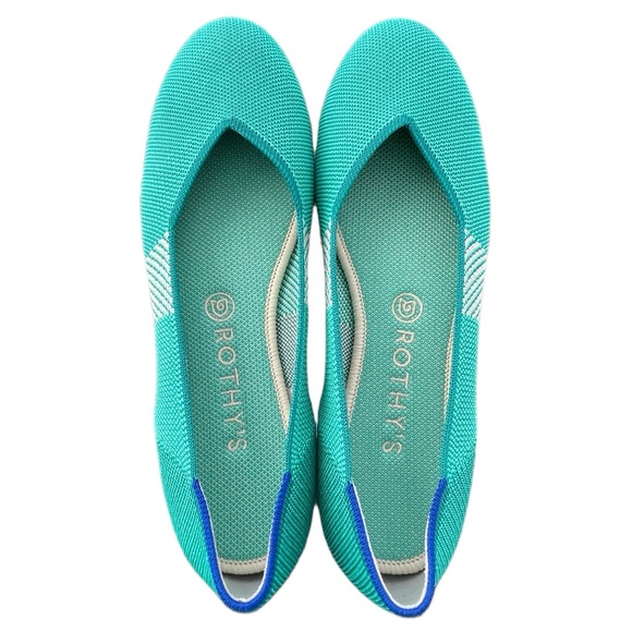 NEW Rothy's The Flat in Calypso Teal, Size 9.5 - Picture 3 of 7